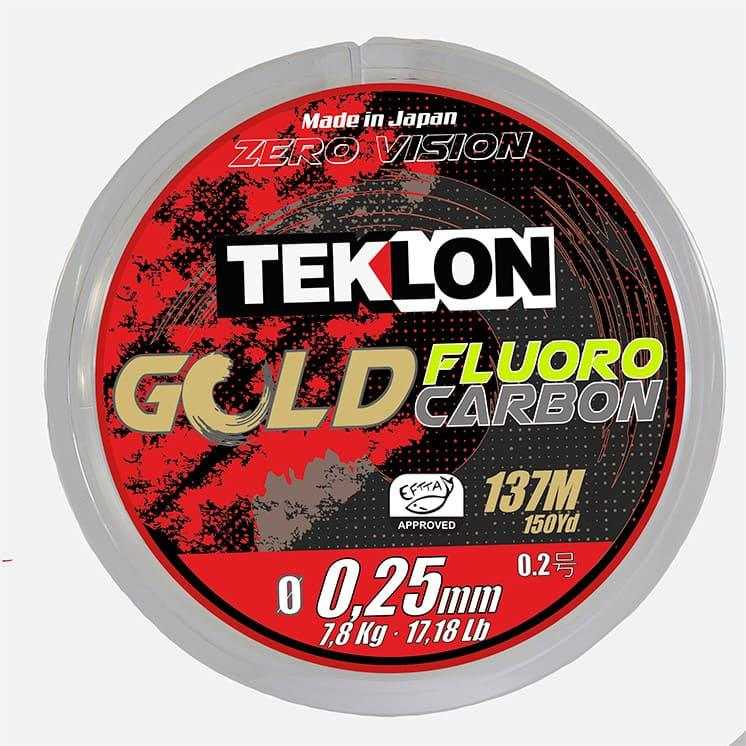 Teklon Gold Fluorocarbon fishing line 137 Mts. 150 yds. - Grauvell